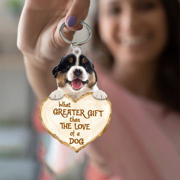 Australian Shepherd What Greater Gift Than The Love Of A Dog Acrylic Keychains Dog Keychain, Australian Shepherd Lover, Australian Shepherd Gift