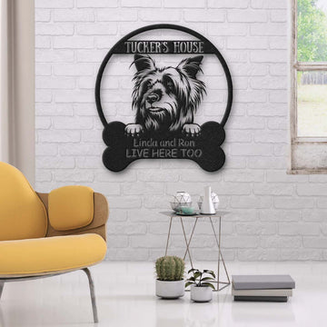 Australian Silky Terrier Dog Lovers Funny Personalized Metal House Sign