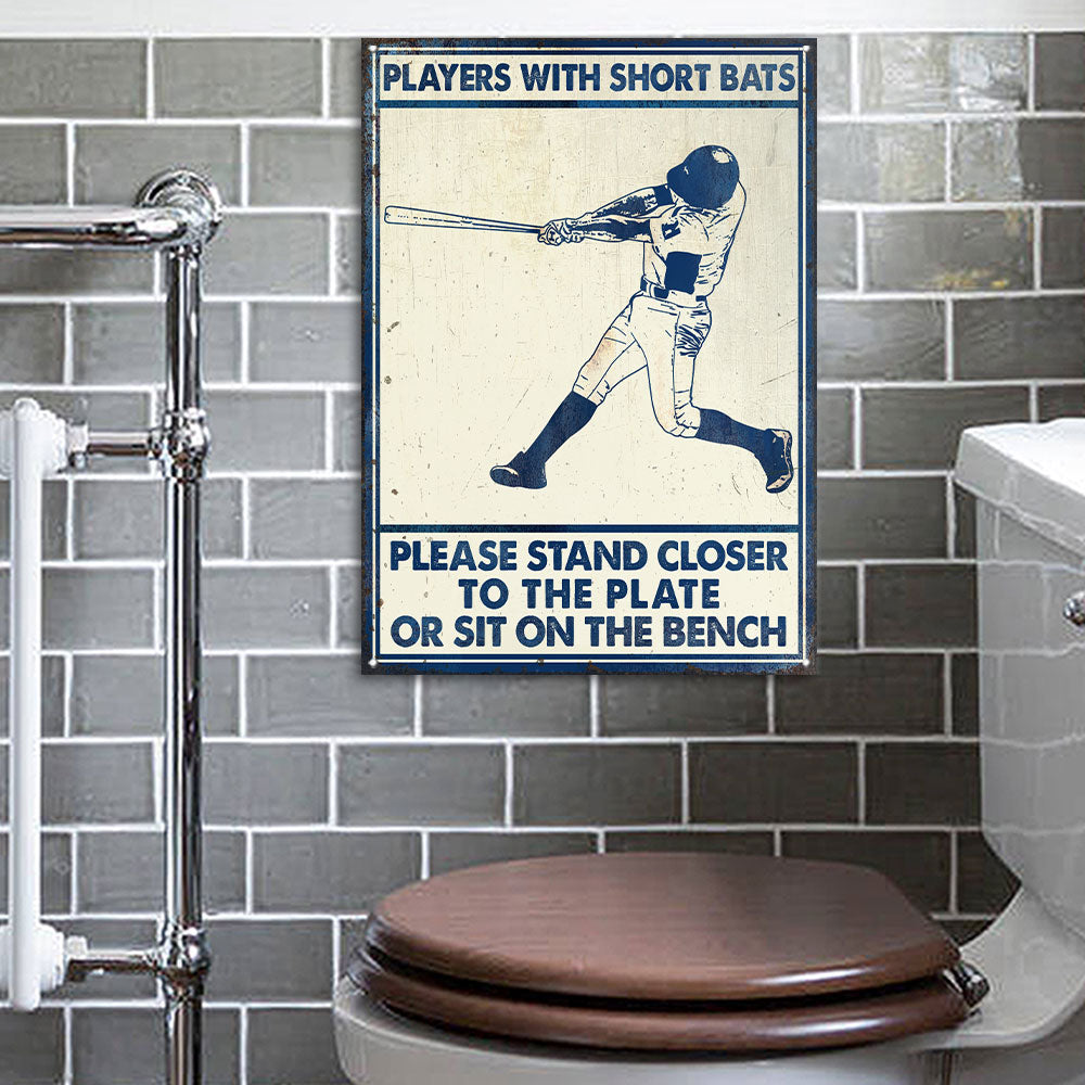 Baseball Players Short Bats Customized Classic Metal Signs