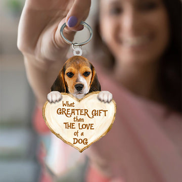 Beagle What Greater Gift Than The Love Of A Dog Acrylic Keychain Dog Keychain, Beagle Lover, Beagle Gift