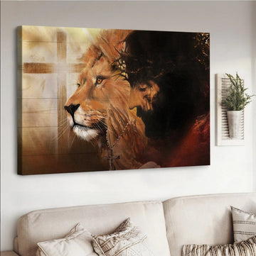 Beautiful lion, Jesus, Pray for healing - Matte Canvas