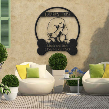 Bedlington Terrier Dog Lovers Funny Personalized Metal House Sign