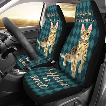 Bengal Cat Why Hello - Car Seat Covers