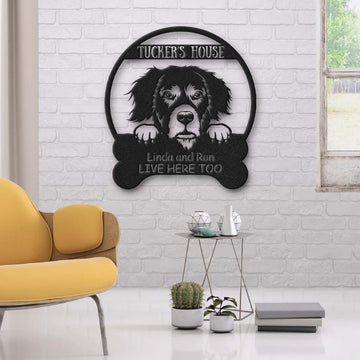 Bernese Mountain Dog Lovers Funny Personalized Metal House Sign