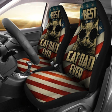 Best Cat Dad Ever For Fan - Car Seat Covers