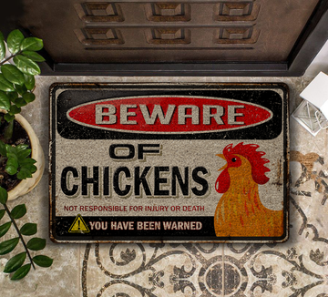 Beware Of Chickens - Doormat