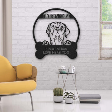 Bordeaux Great Dane Dog Lovers Funny Personalized Metal House Sign