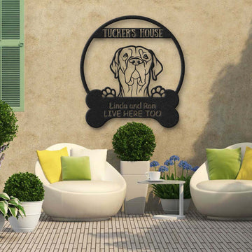 Bordeaux Great Dane Dog Lovers Funny Personalized Metal House Sign