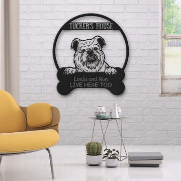 Brussels Griffon Dog Lovers Funny Personalized Metal House Sign