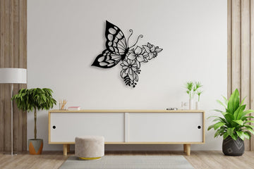 Gorgeous Butterfly Flower | Decor | Wall Art - Cut Metal Sign
