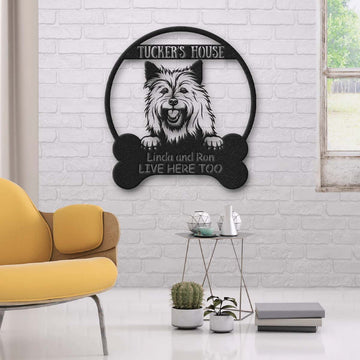 Cairn Terrier Dog Lovers Funny Personalized Metal House Sign