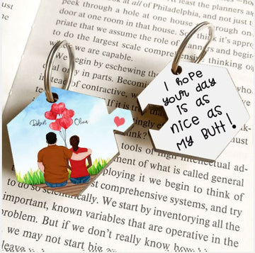 Couple - Personalized Keychain Gift for Valentine, Gift for him, gift for her