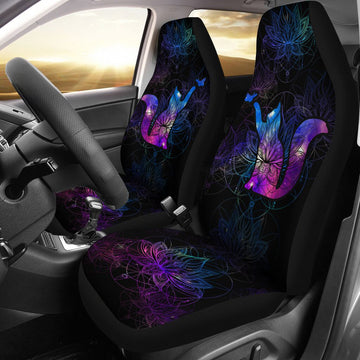 Cat Lotus Galaxy - Car Seat Covers