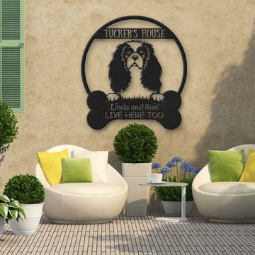 Cavalier Dog Lovers Funny Personalized Metal House Sign