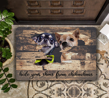 Chihuahua Hide Your Shoes- Doormat