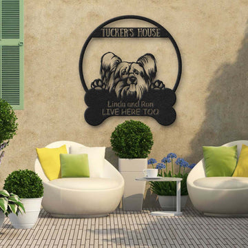 Chinese Crested Dog Lovers Funny Personalized Metal House Sign