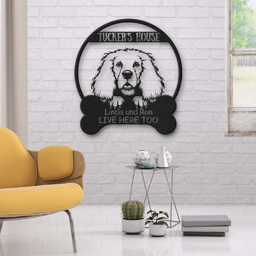 Coker Spaniel Dog Lovers Funny Personalized Metal House Sign