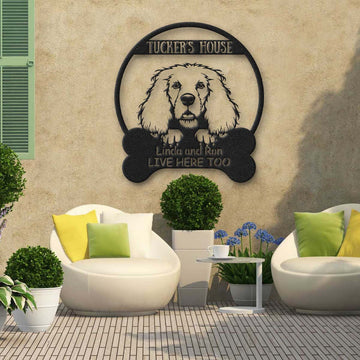 Coker Spaniel Dog Lovers Funny Personalized Metal House Sign