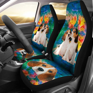 Cute Beagles in Garden - Car Seat Covers