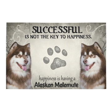 Alaskan Malamute Happiness Doormat