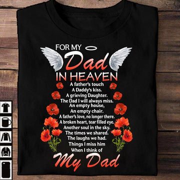 For my Dad in heaven - Standard T-shirt