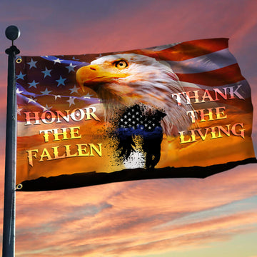 Patriot Day Honor the fallen Thank the living Eagle - House Flag