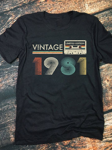 Vintage Limited Edition Personalized Year -  Standard T-shirt