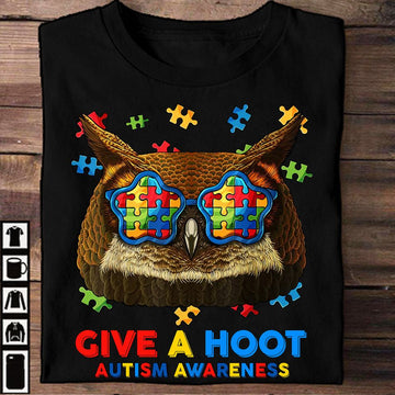 Give a Hoot Autism Awareness - Standard T-shirt