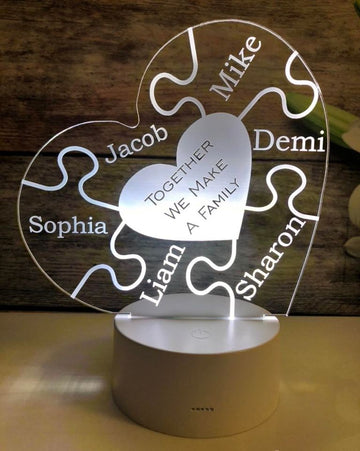 Together we make family mom - Personalized Night Light
