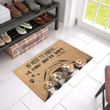 Beagle No Need To Knock doormat