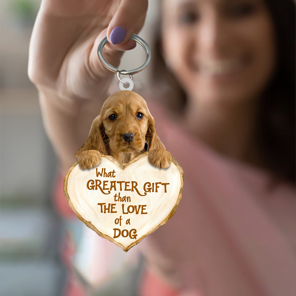 English Cocker Spaniel What Greater Gift Than The Love Of A Dog Acrylic Keychain Dog Keychain, English Cocker Spaniel Lover, English Cocker Spaniel Gift