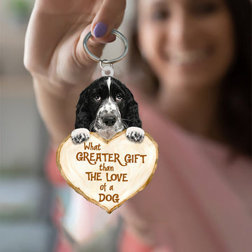 English Springer Spaniel What Greater Gift Than The Love Of A Dog Acrylic Keychain Dog Keychain, English Springer Spaniel Lover, English Springer Spaniel Gift