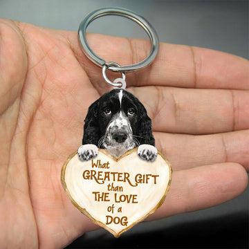 English Springer Spaniel What Greater Gift Than The Love Of A Dog Acrylic Keychain Dog Keychain, English Springer Spaniel Lover, English Springer Spaniel Gift