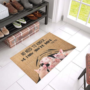 Pig No Need to Knock doormat