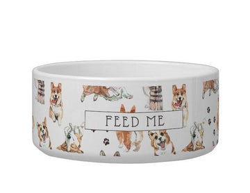 Feed Me Funny Corgi Dog - Pet Bowl