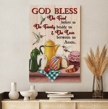 GOD BLESS THE FOOD BEFORE US JESUS - Matte Canvas