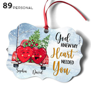 Husband And Wife God Knew My Heart Need You - Personalized two side ornament