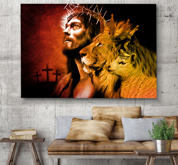 God Lion and Lamb - Matte Canvas