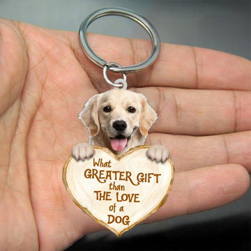 Golden Retriever What Greater Gift Than The Love Of A Dog Keychain Dog Keychain, Golden Retriever Lover