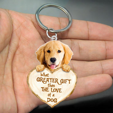 Golden Retriever What Greater Gift Than The Love Of A Dog Acrylic Keychain Dog Keychain, Golden Retriever Lover, Golden Retriever Gift