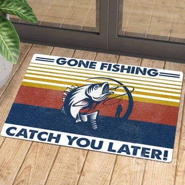 Gone Fishing Catch You Later  - Doormat