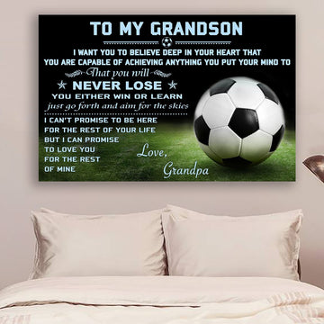 Grandpa To Grandson Never Lose Gift For Grandson - Matte Canvas
