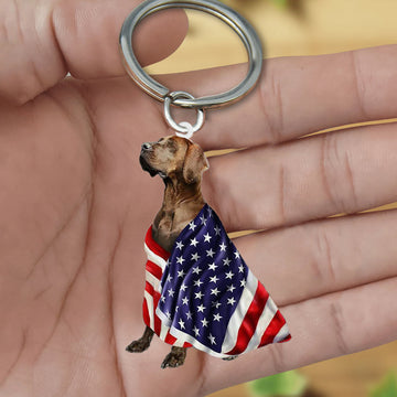Great Dane American Patriot Flag Acrylic Keychain, Great Dane Lover, Great Dane Gift