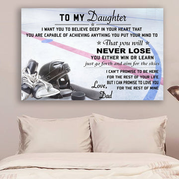 G- hockey Poster - dad to daughter - never lose