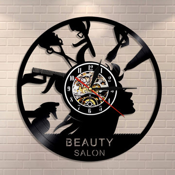 Hair Salon Women Beauty and Spa Circle -  Personalized Acrylic Wall Clock