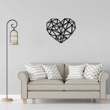 Geometric Heart | Decor | Wall Art - Cut Metal Sign