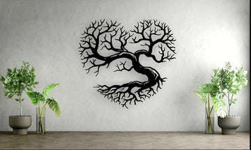 Heart tree wall decor - Metal House Sign