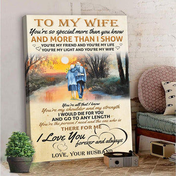 To My Wife Special More Than You Know Poster Canvas Gift For Wife From Husband