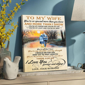 To My Wife Special More Than You Know Poster Canvas Gift For Wife From Husband