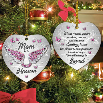 Jewelry Daughter Heart For Mom In Heaven Ceramic Ornament